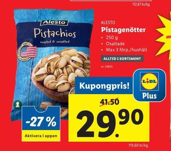 Lidl Pistagenötter erbjuda