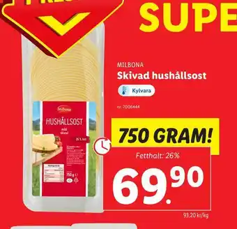 Lidl Skivad hushållsost erbjuda