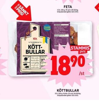 ICA Maxi Ica köttbullar erbjuda