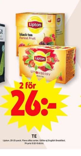 ICA Maxi Lipton tepåsar erbjuda