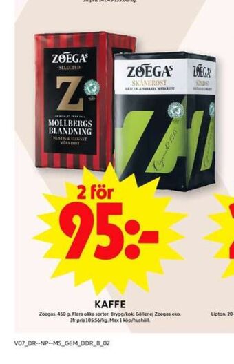ICA Maxi Mollbergs blanding kaffe malet erbjuda