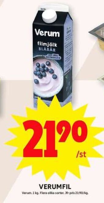 ICA Maxi Verum filmjölk erbjuda