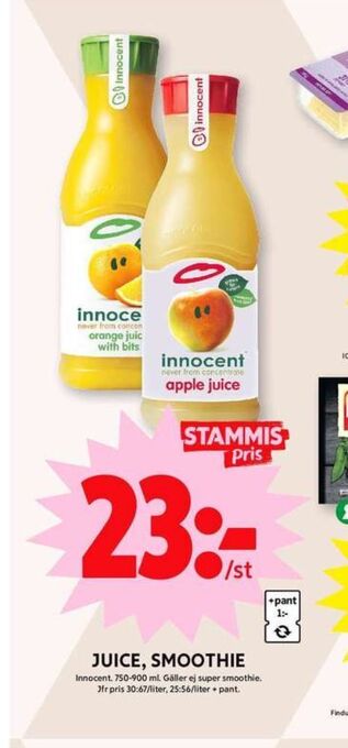 ICA Maxi Innocent juice erbjuda