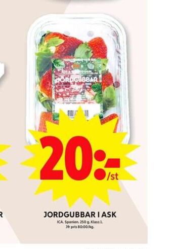 ICA Maxi Ica jordgubbar erbjuda
