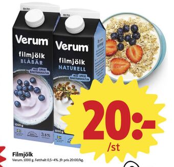 ICA Nära Verum filmjölk erbjuda