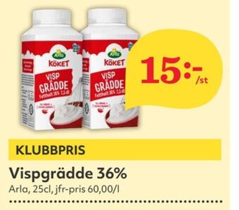 Hemköp Arla vispgrädde erbjuda