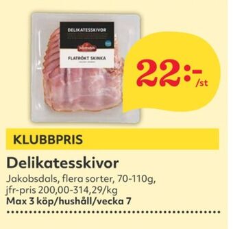 Hemköp Jakobsdals skinka erbjuda