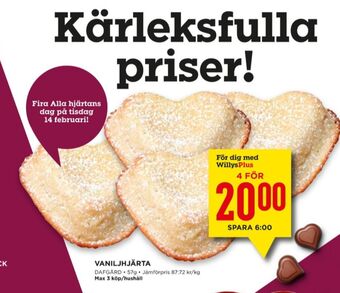 Willys Dafgårds butiksbakat kaffebröd erbjuda