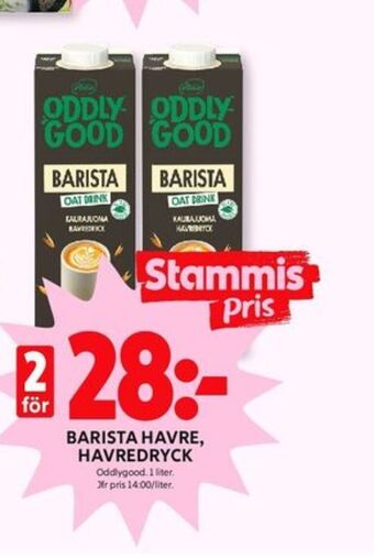 ICA Kvantum Valio oddlygood barista havredryck erbjuda
