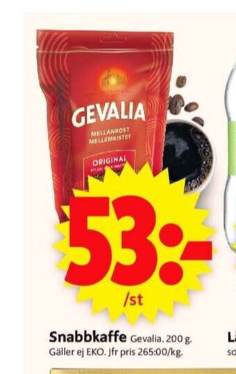 ICA Supermarket Gevalia instant kaffe erbjuda