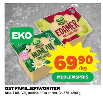 Coop Extra Ost familjefavoriter erbjuda