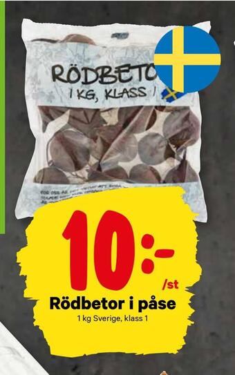 City Gross Rödbetor i påse erbjuda