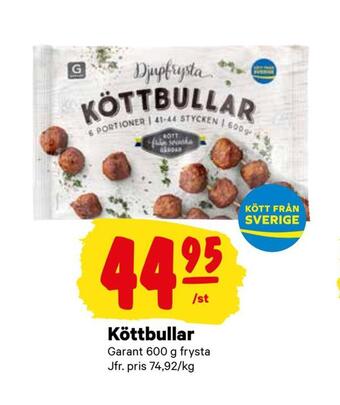 City Gross Köttbullar erbjuda