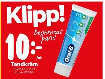 City Gross Tandkräm erbjuda