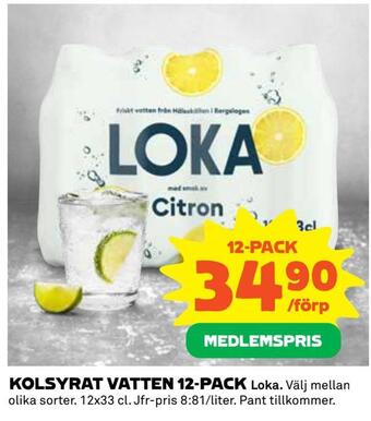 Coop Extra Kolsyrat vatten 12-pack erbjuda