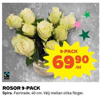 Coop Konsum Rosor 9-pack erbjuda