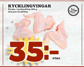 Din Mat Kycklingvingar erbjuda