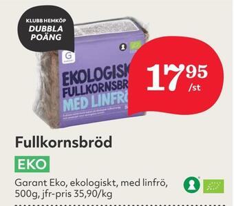 Hemköp Fullkornsbröd erbjuda