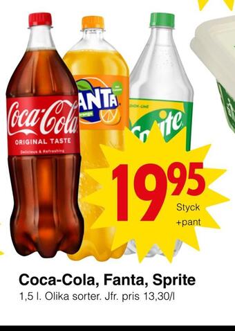 Matöppet Coca-cola, fanta, sprite erbjuda