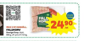 Stora Coop Falukorv erbjuda
