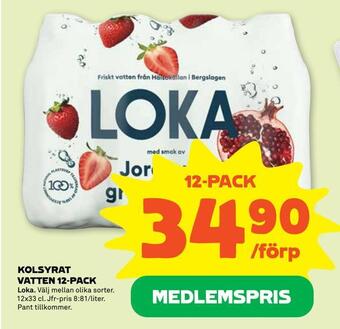 Stora Coop Kolsyrat vatten 12-pack erbjuda