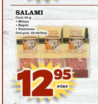 Supergrossen Salami erbjuda