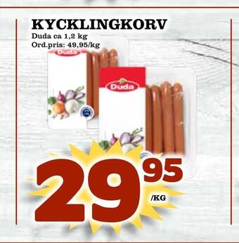 Supergrossen Kycklingkorv erbjuda