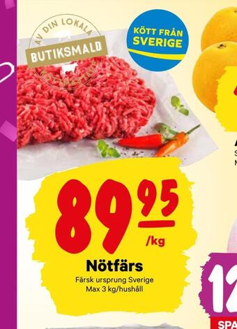 City Gross Nötfärs erbjuda