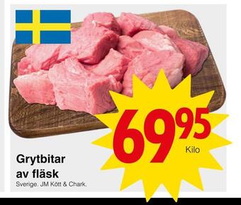 Matöppet Grytbitar av fläsk erbjuda