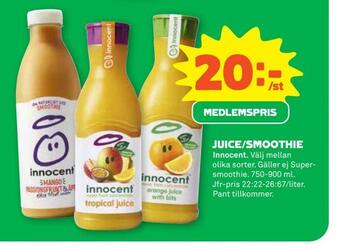 Stora Coop Juice/smoothie erbjuda