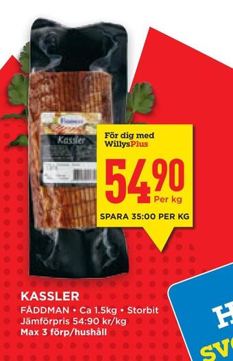 Willys Hemma Kassler erbjuda