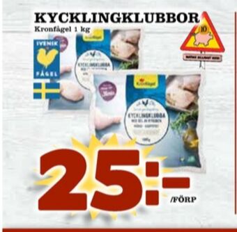 Matdax Kronfågel kycklingklubbor erbjuda