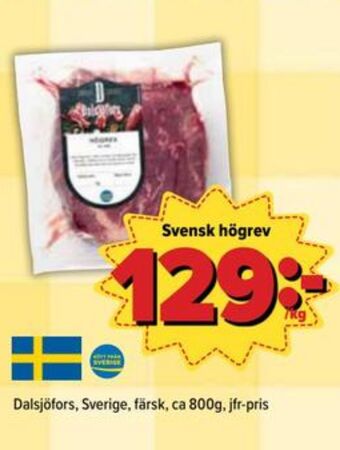 Östenssons Dalsjöfors högrev erbjuda