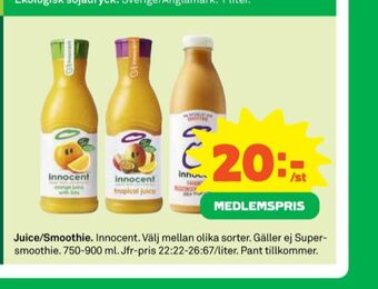 Coop Innocent juice erbjuda