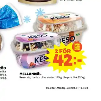 Stora Coop Keso mellanmål erbjuda
