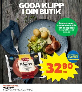 Coop Scan falukorv erbjuda