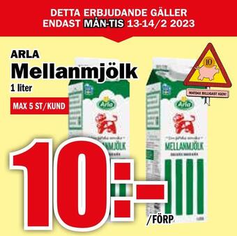 Matdax Mellanmjölk erbjuda
