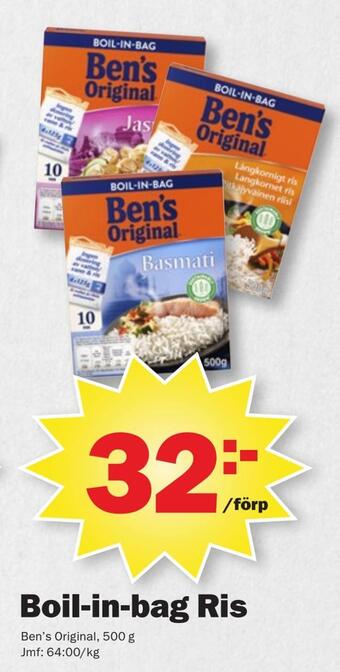 Pekås Boil-in-bag ris erbjuda