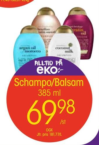 EKO Schampo/balsam erbjuda