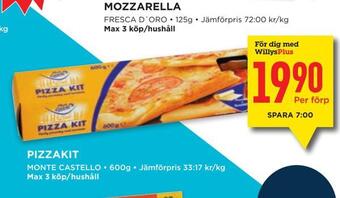 Willys Pizzakit erbjuda