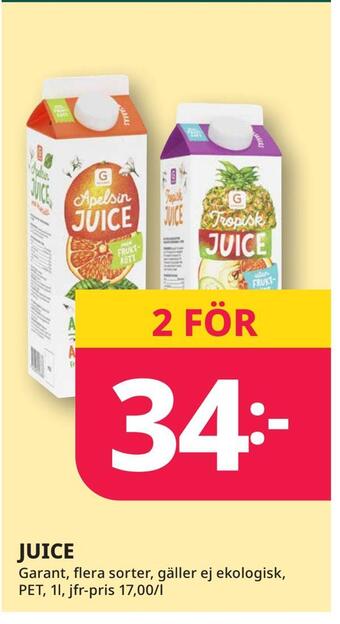 Tempo Juice erbjuda