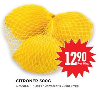 Willys Citroner 500g erbjuda