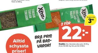 Coop Extra Kryddor erbjuda