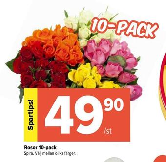 Coop Extra Rosor 10-pack erbjuda
