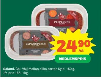 Coop Daglivs Salami erbjuda