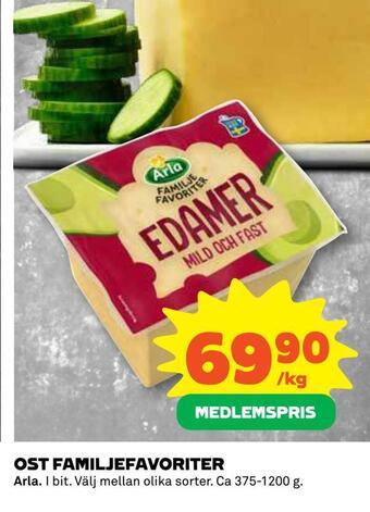Coop Ost familjefavoriter erbjuda