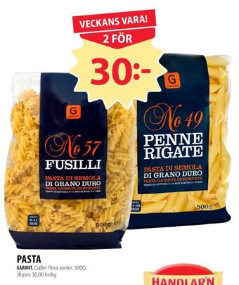 Handlar'n Pasta erbjuda