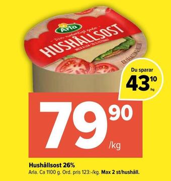 Coop Extra Hushållsost 26% erbjuda