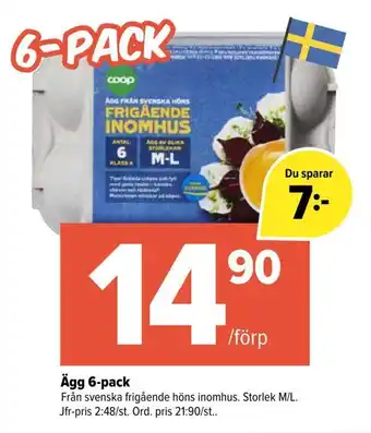 Coop Extra Ägg 6-pack erbjuda