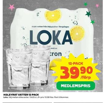 Coop Daglivs Kolsyrat vatten 12-pack erbjuda